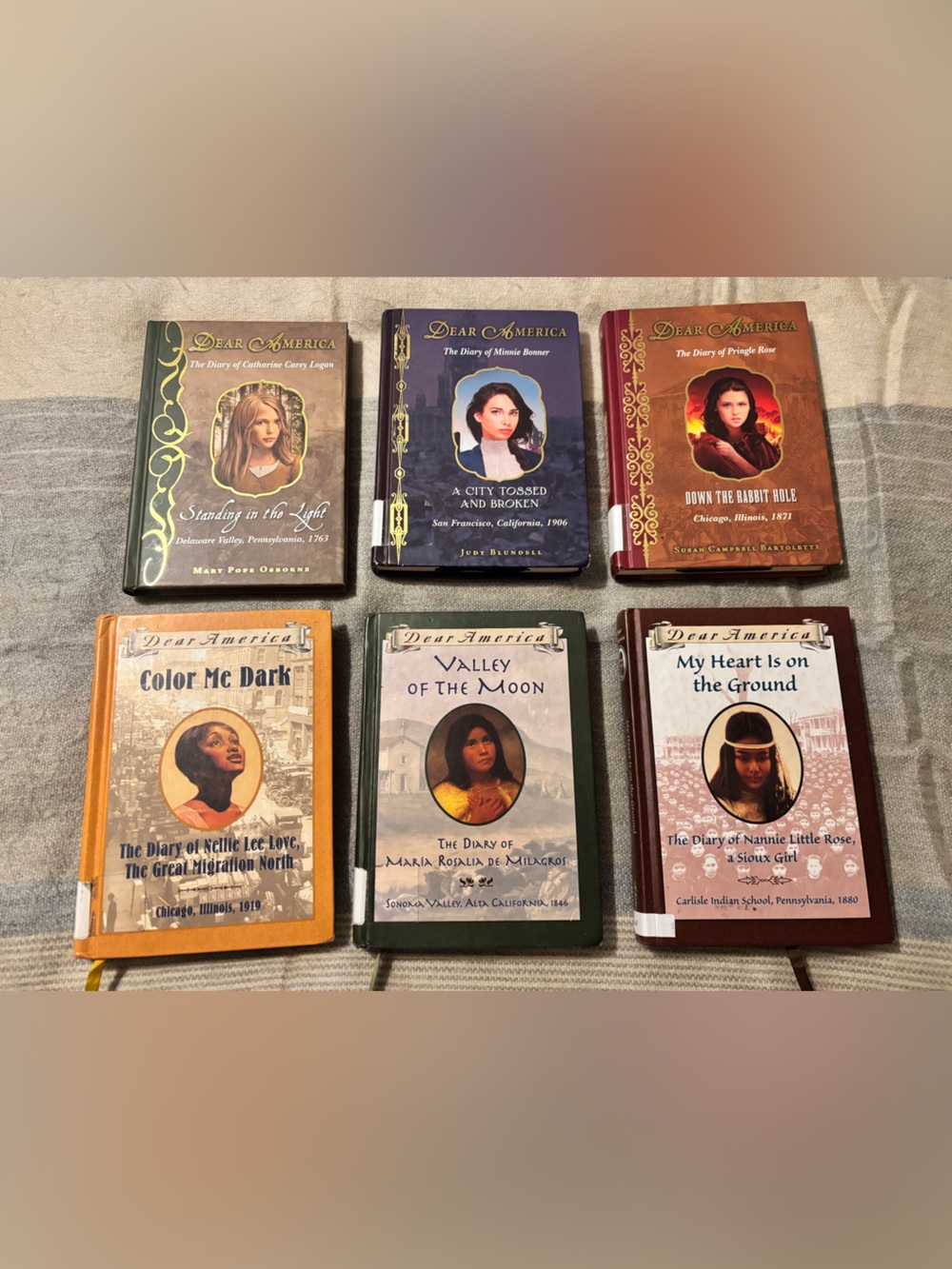 Lot of 6 Dear America Series Books Historical Fiction Diaries History Journal HC
